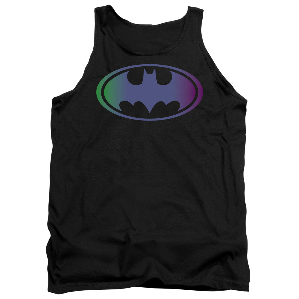 BATMAN/GRADIENT BAT LOGO - ADULT TANK - BLACK