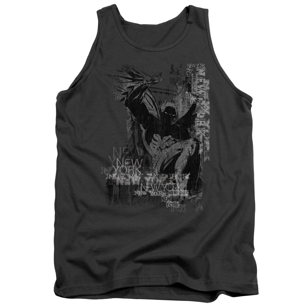 BATMAN/THE KNIGHT LIFE - ADULT TANK - CHARCOAL
