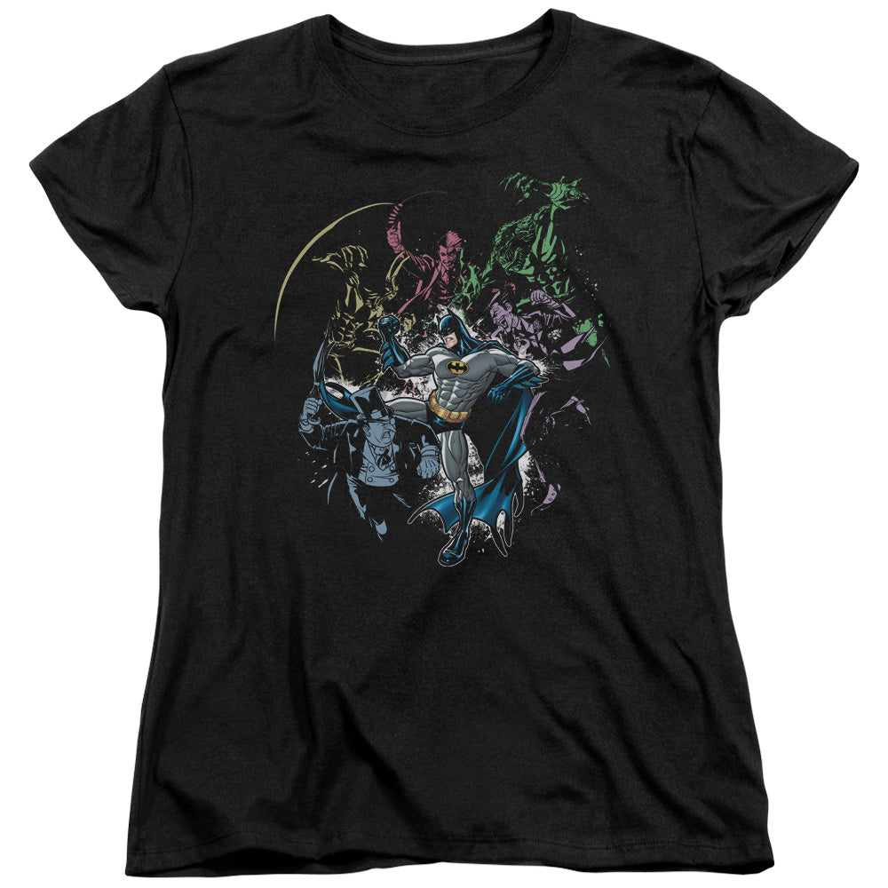 BATMAN/SURROUNDED - S/S WOMENS TEE - BLACK