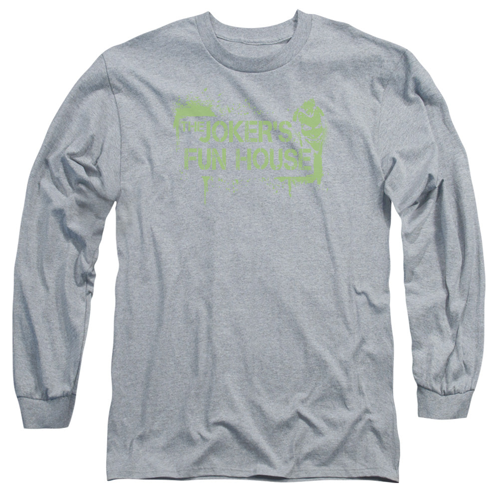 BATMAN ARKHAM CITY/JOKERS FUN HOUSE - L/S ADULT 18/1 - ATHLETIC HEATHER