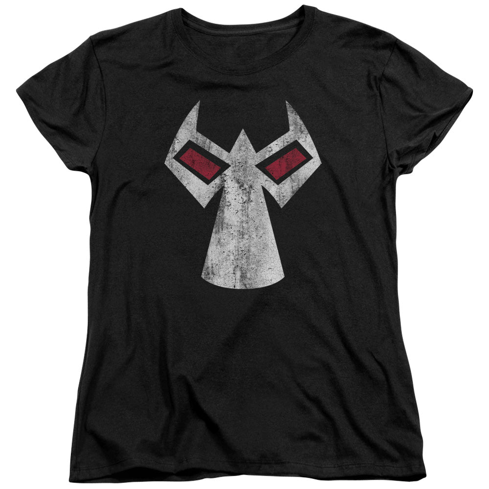 BATMAN/BANE MASK - S/S WOMENS TEE - BLACK