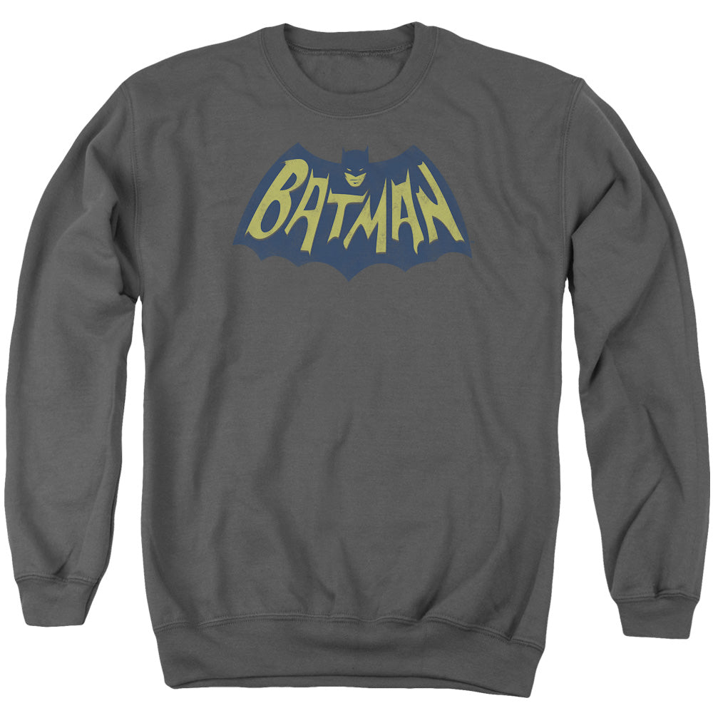BATMAN/SHOW BAT LOGO - ADULT CREWNECK SWEATSHIRT - CHARCOAL