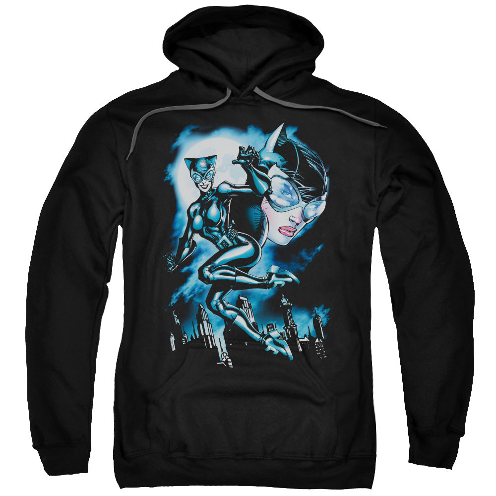 BATMAN/MOONLIGHT CAT - ADULT PULLOVER HOODIE - BLACK