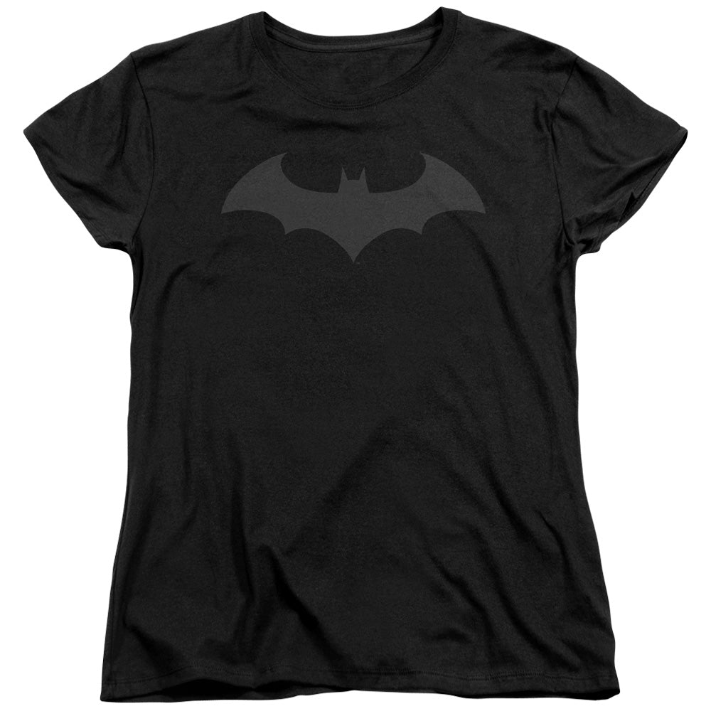 BATMAN/HUSH LOGO - S/S WOMENS TEE - BLACK