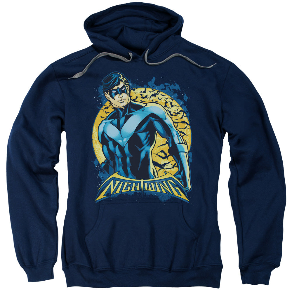 BATMAN/NIGHTWING MOON - ADULT PULLOVER HOODIE - NAVY