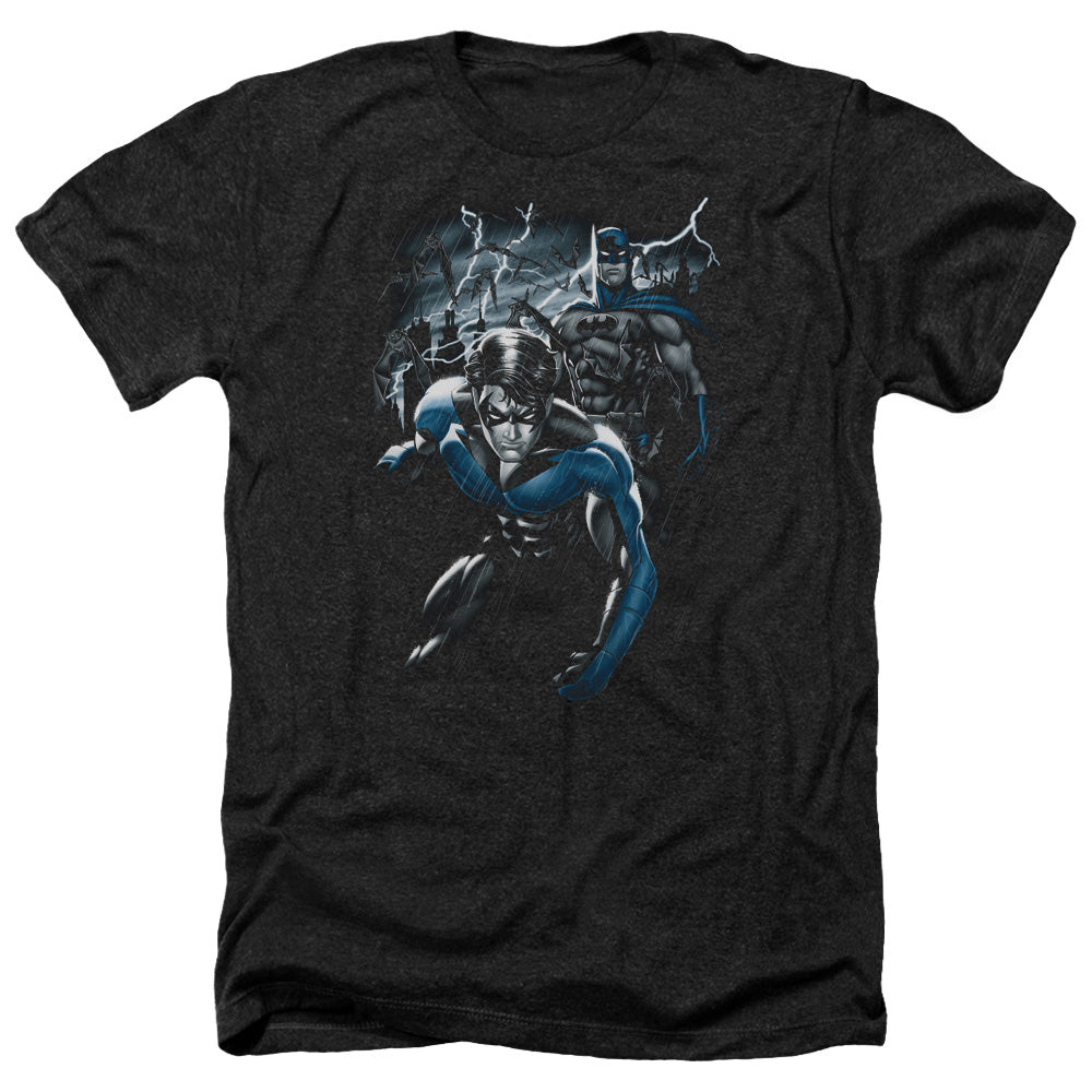 BATMAN/DYNAMIC DUO - ADULT HEATHER - BLACK