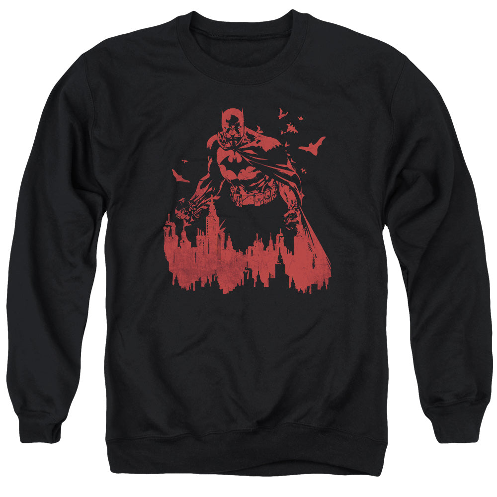 BATMAN/RED KNIGHT - ADULT CREWNECK SWEATSHIRT - BLACK