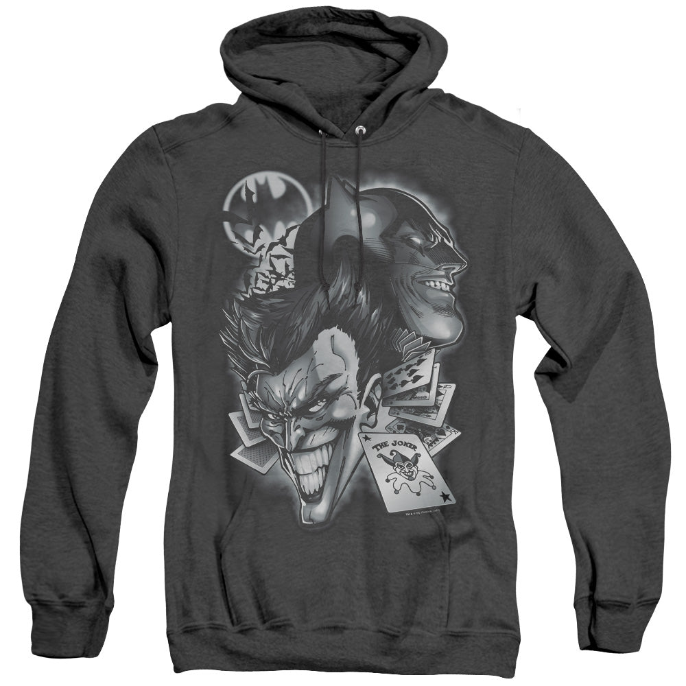 BATMAN/ARCHENEMIES - ADULT HEATHER HOODIE - BLACK