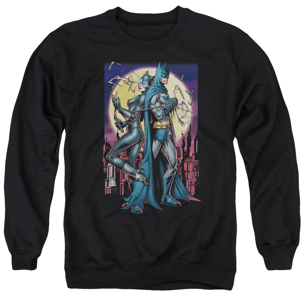 BATMAN/PAINT THE TOWN RED - ADULT CREWNECK SWEATSHIRT - BLACK