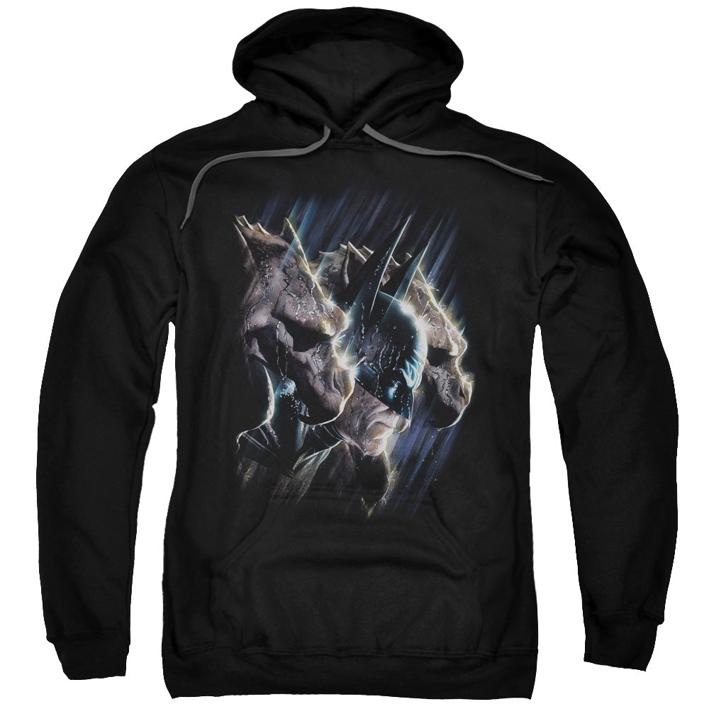 BATMAN/GARGOYLES - ADULT PULLOVER HOODIE - BLACK