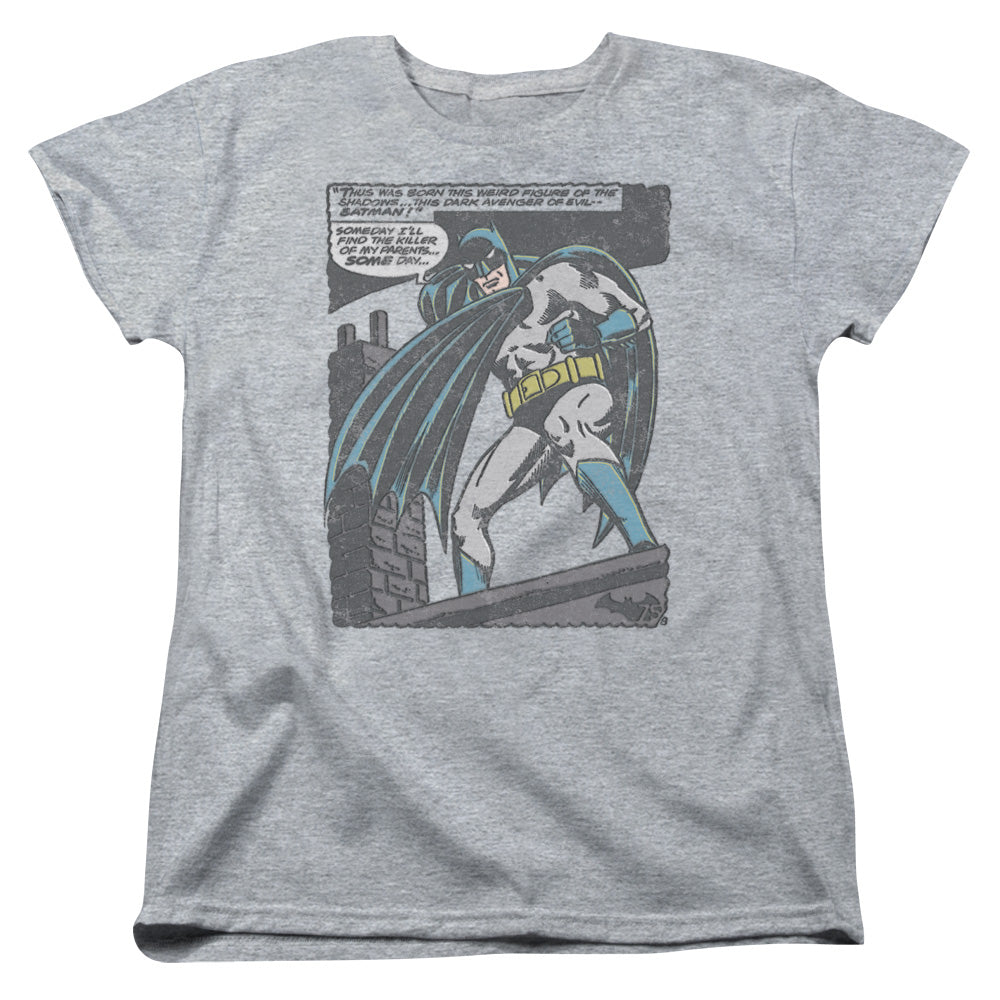 BATMAN/BAT ORIGINS - S/S WOMENS TEE - ATHLETIC HEATHER