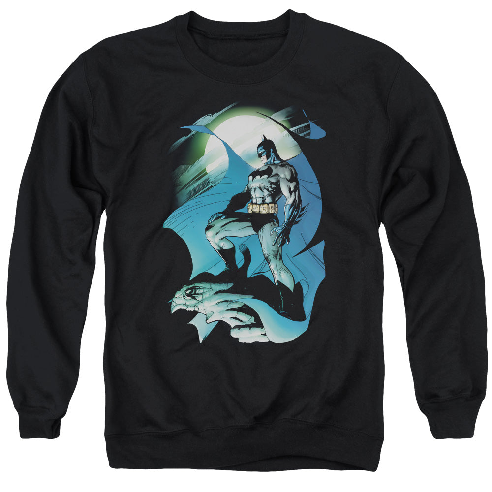 BATMAN/GLOW OF THE MOON - ADULT CREWNECK SWEATSHIRT - BLACK