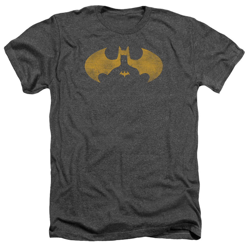 BATMAN/BAT SYMBOL KNOCKOUT - ADULT HEATHER - CHARCOAL