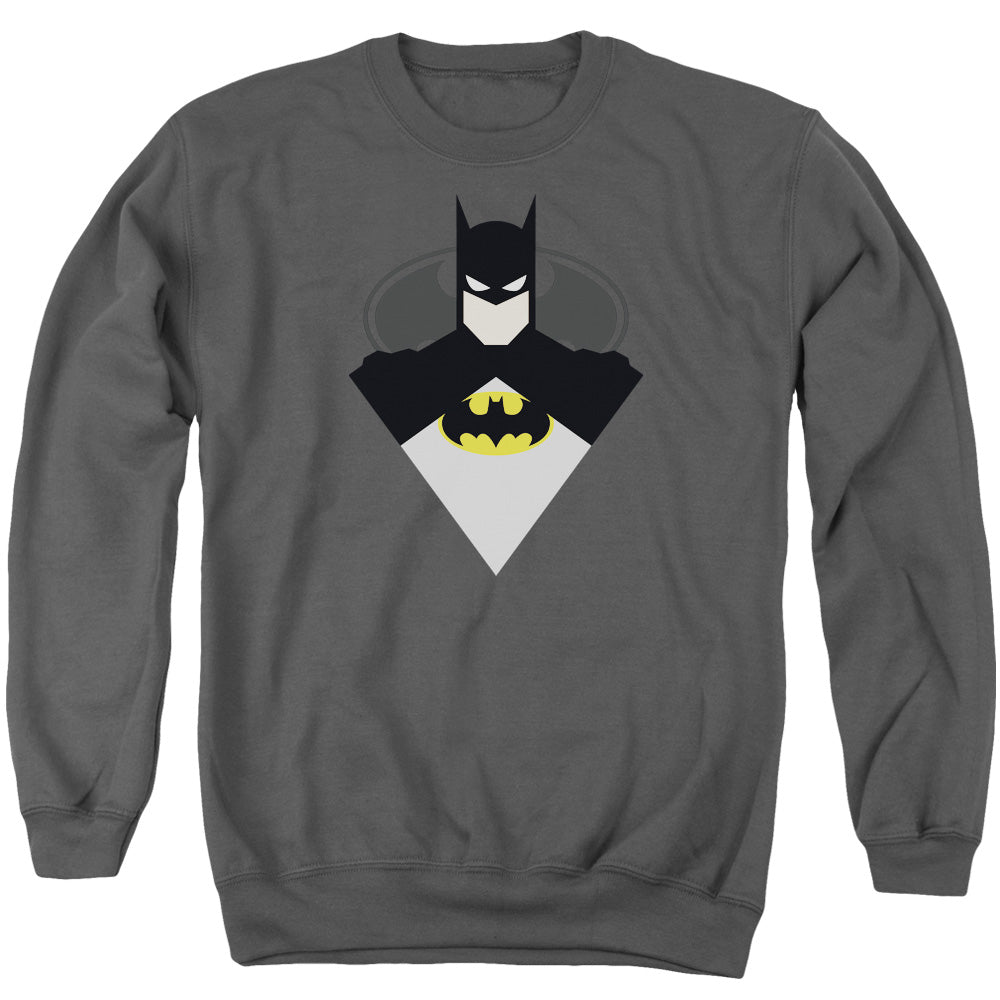 BATMAN/SIMPLE BAT - ADULT CREWNECK SWEATSHIRT - CHARCOAL