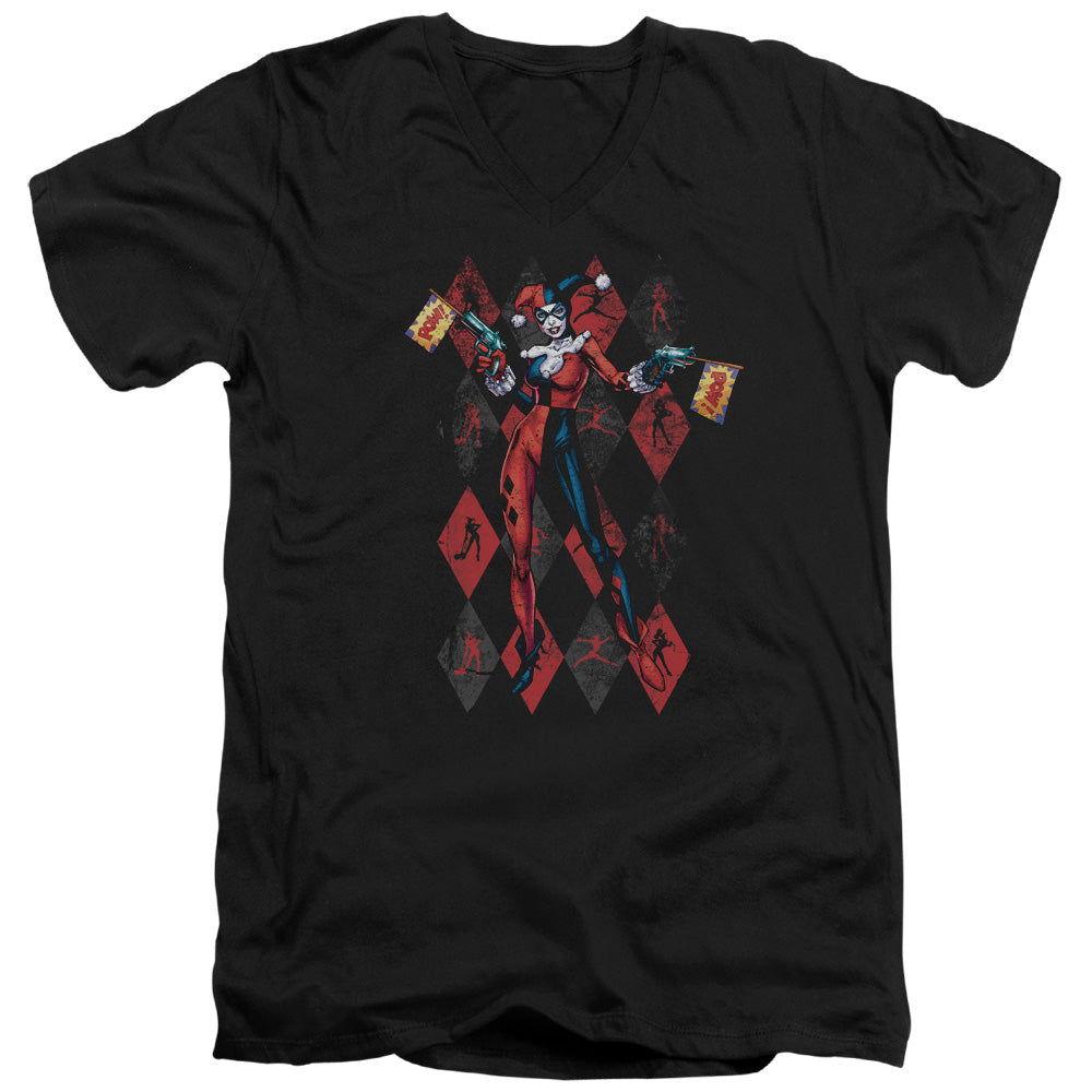 BATMAN/POW POW - S/S ADULT V-NECK 30/1 - BLACK