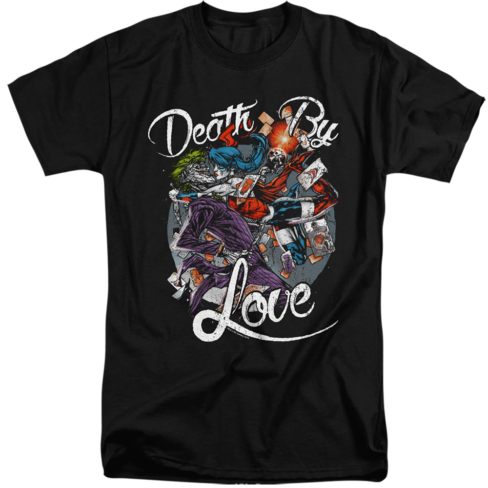 BATMAN/DEATH BY LOVE - S/S ADULT TALL 18/1 - BLACK