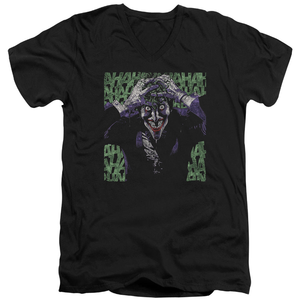 BATMAN/INSANITY - S/S ADULT V-NECK 30/1 - BLACK