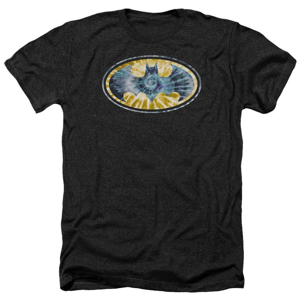 BATMAN/TIE DYE 3 - ADULT HEATHER - BLACK