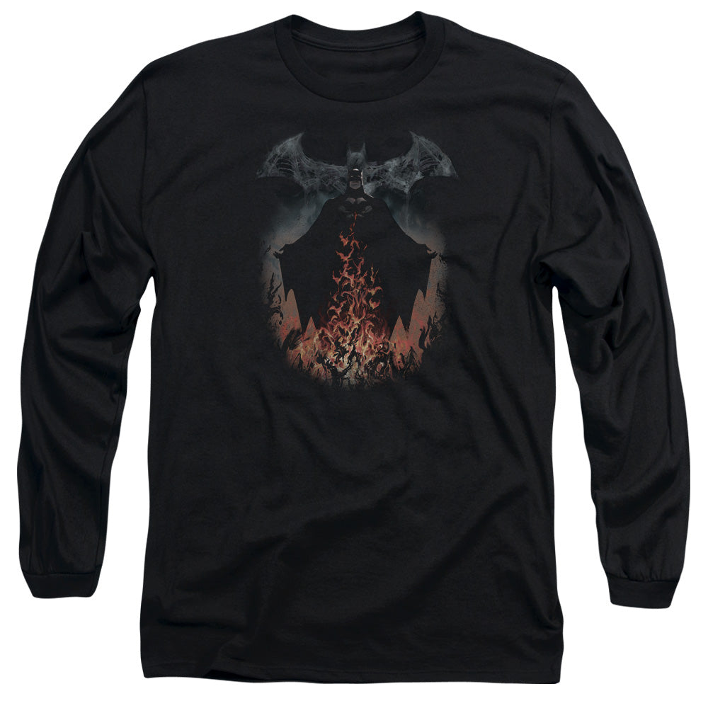 BATMAN/SMOKE & FIRE -  L/S ADULT 18/1  - BLACK