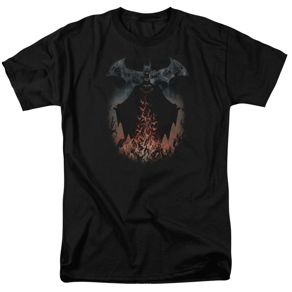 BATMAN/SMOKE & FIRE - S/S ADULT 18/1 - BLACK