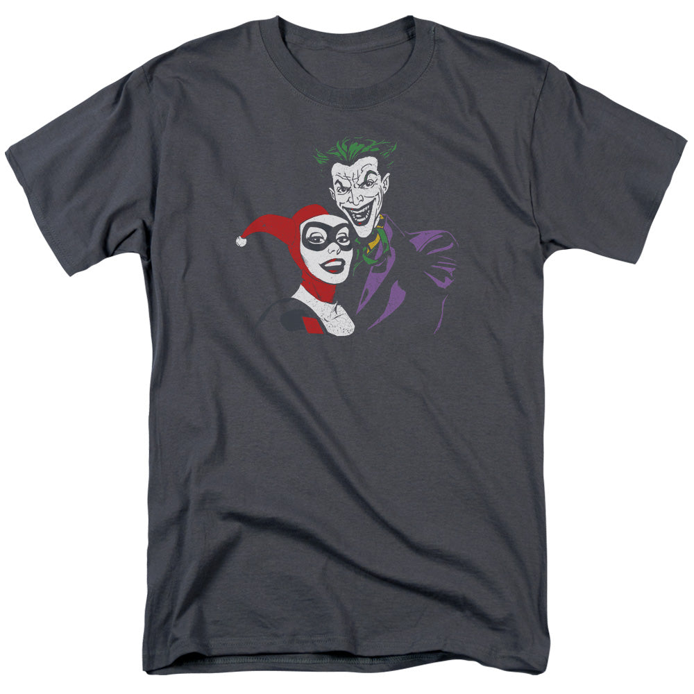 BATMAN/JOKER & HARLEY - S/S ADULT 18/1 - CHARCOAL