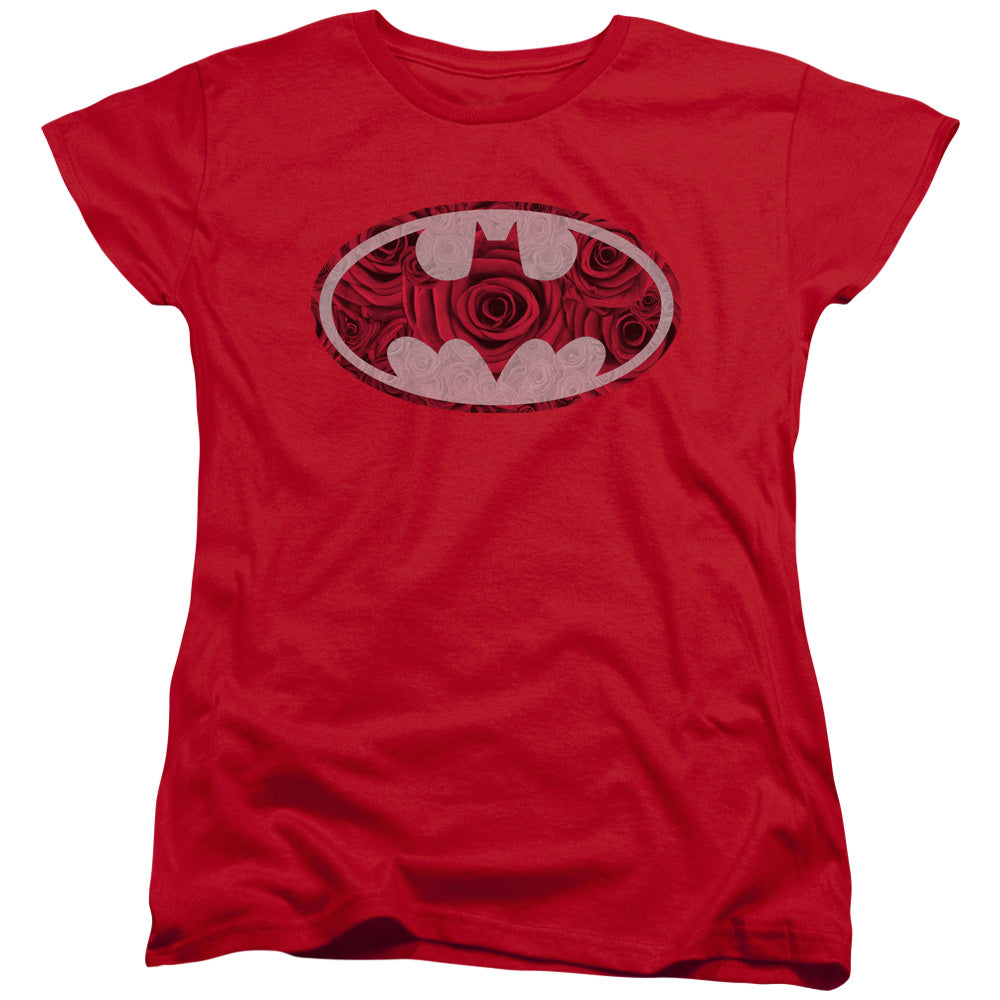 BATMAN/ROSEY SIGNAL - S/S WOMENS TEE - RED