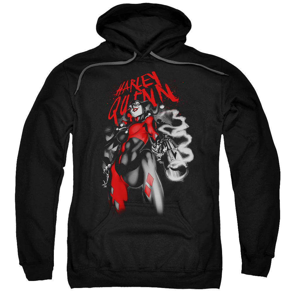 BATMAN/DOWN THE BARREL - ADULT PULLOVER HOODIE - BLACK