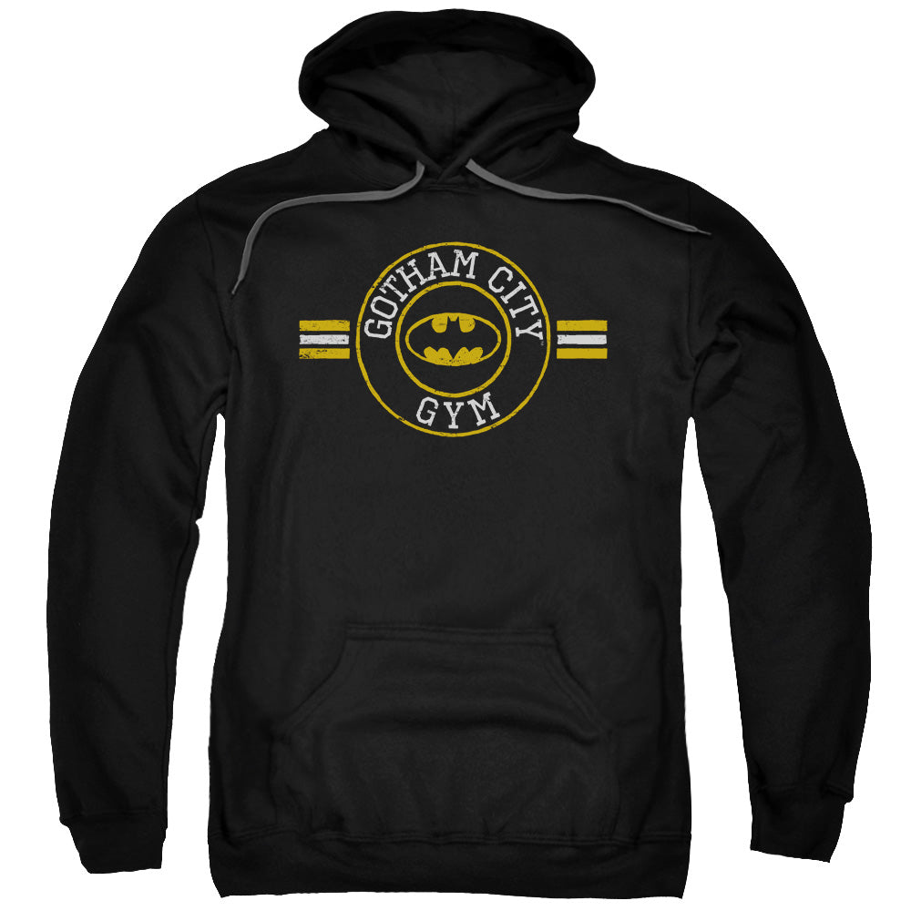 BATMAN/GOTHAM CITY GYM - ADULT PULLOVER HOODIE - BLACK