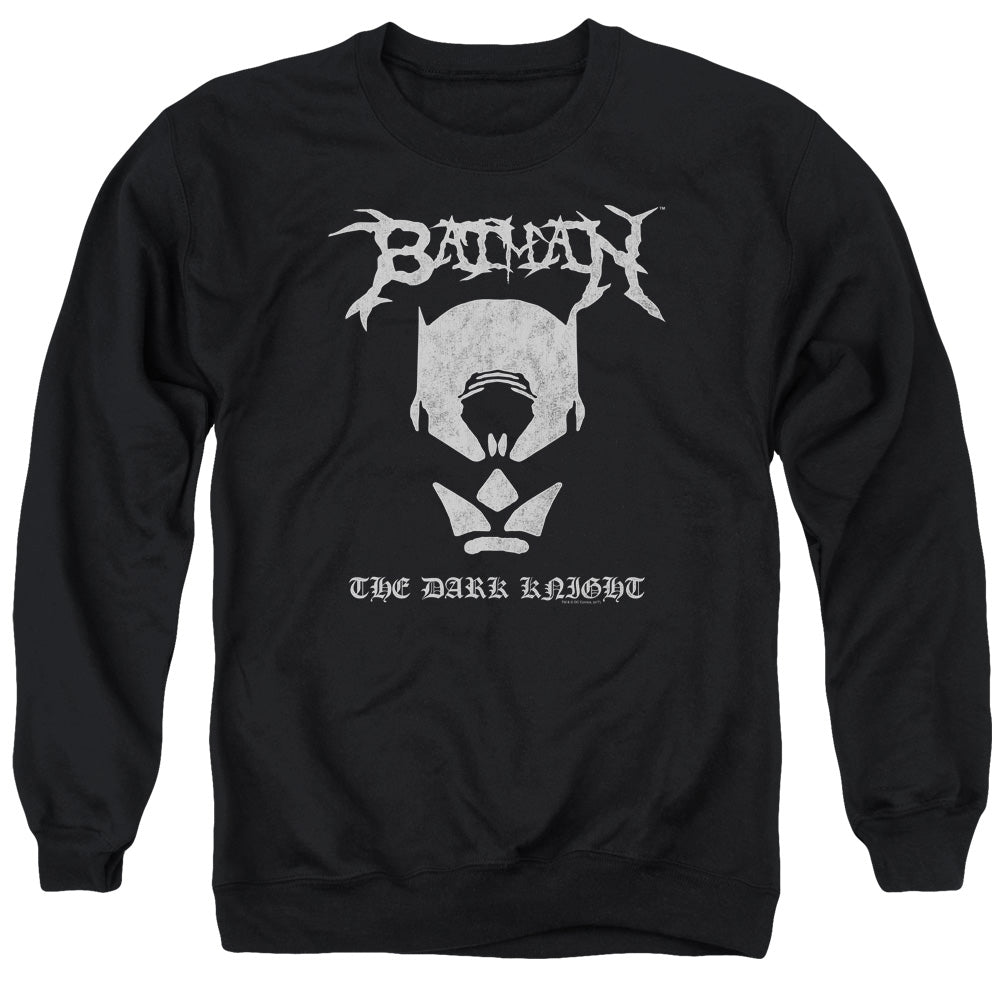BATMAN/BLACK METAL BATMAN - ADULT CREWNECK SWEATSHIRT - BLACK