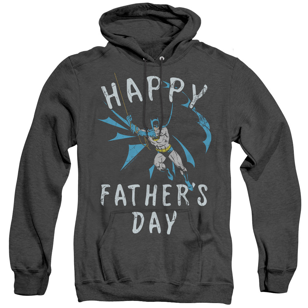 BATMAN/FATHERS DAY - ADULT HEATHER HOODIE - BLACK