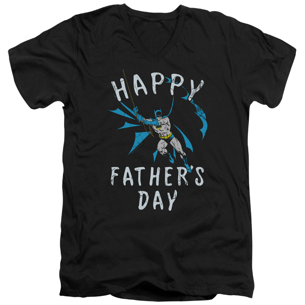 BATMAN/FATHERS DAY - S/S ADULT V-NECK 30/1 - BLACK