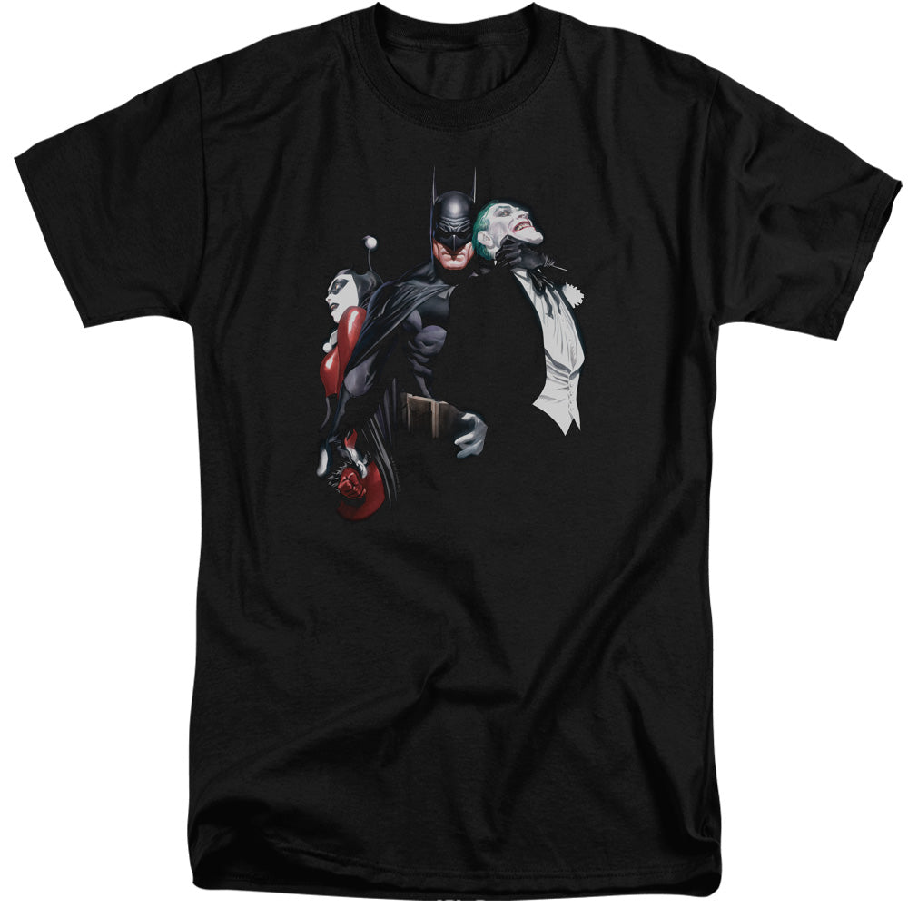 BATMAN/JOKER HARLEY CHOKE - S/S ADULT TALL 18/1 - BLACK