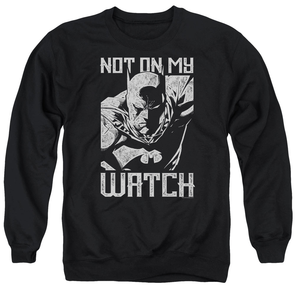 BATMAN/WATCH - ADULT CREWNECK SWEATSHIRT - BLACK