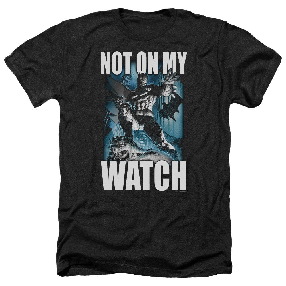 BATMAN/NOT ON MY WATCH - ADULT HEATHER - BLACK