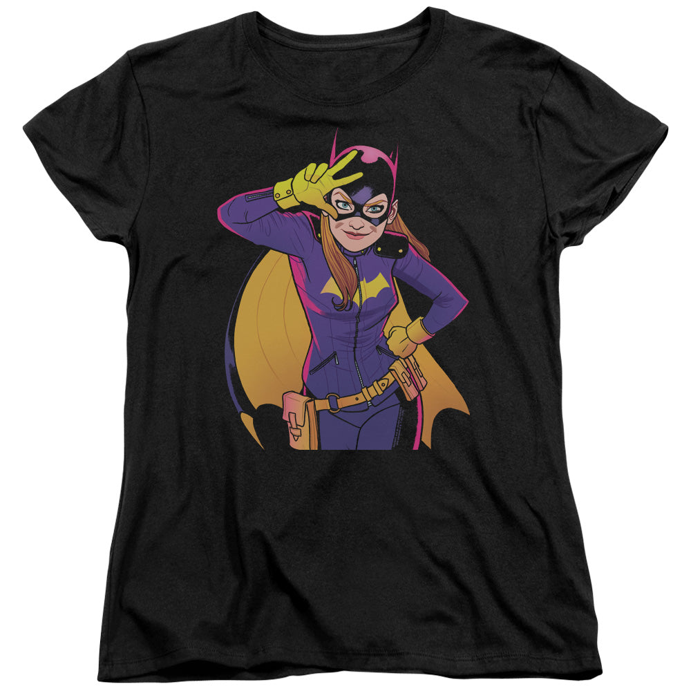 BATMAN/BATGIRL MOVES - S/S WOMENS TEE - BLACK