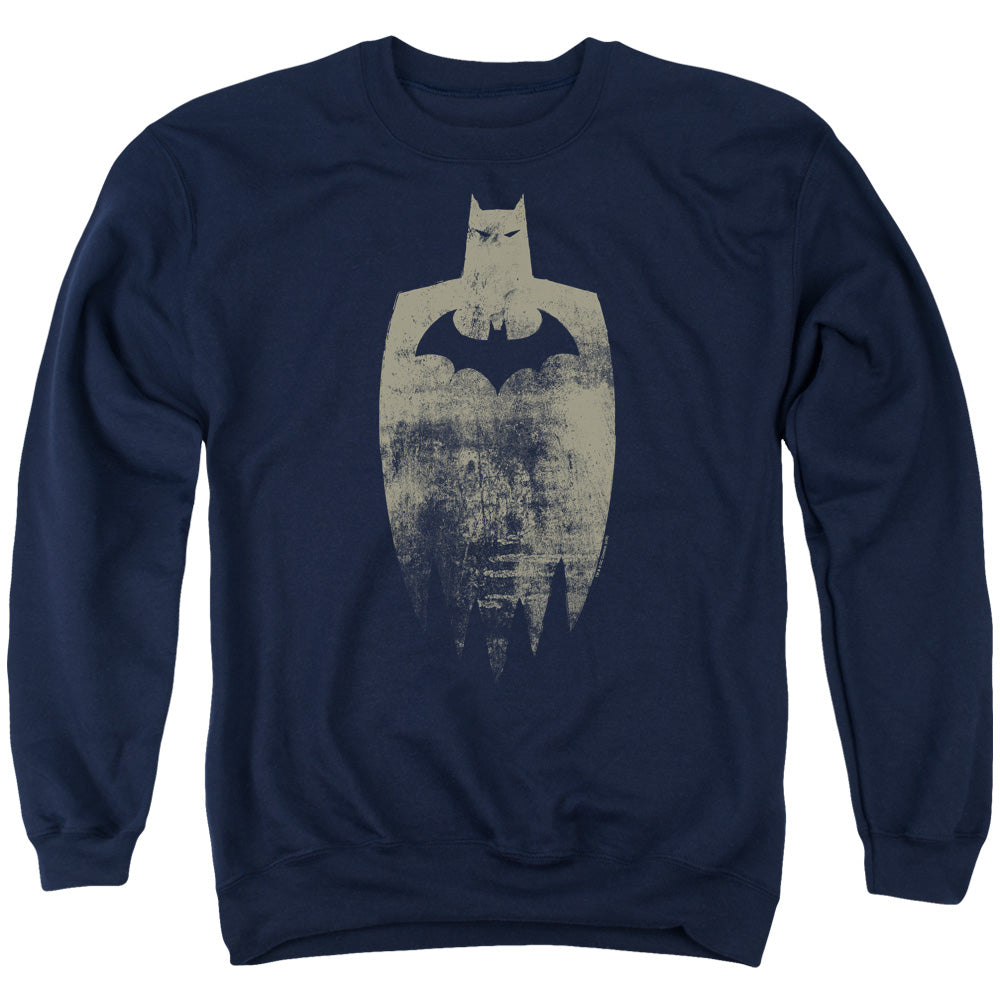 BATMAN/GOLD SILHOUETTE - ADULT CREWNECK SWEATSHIRT - NAVY