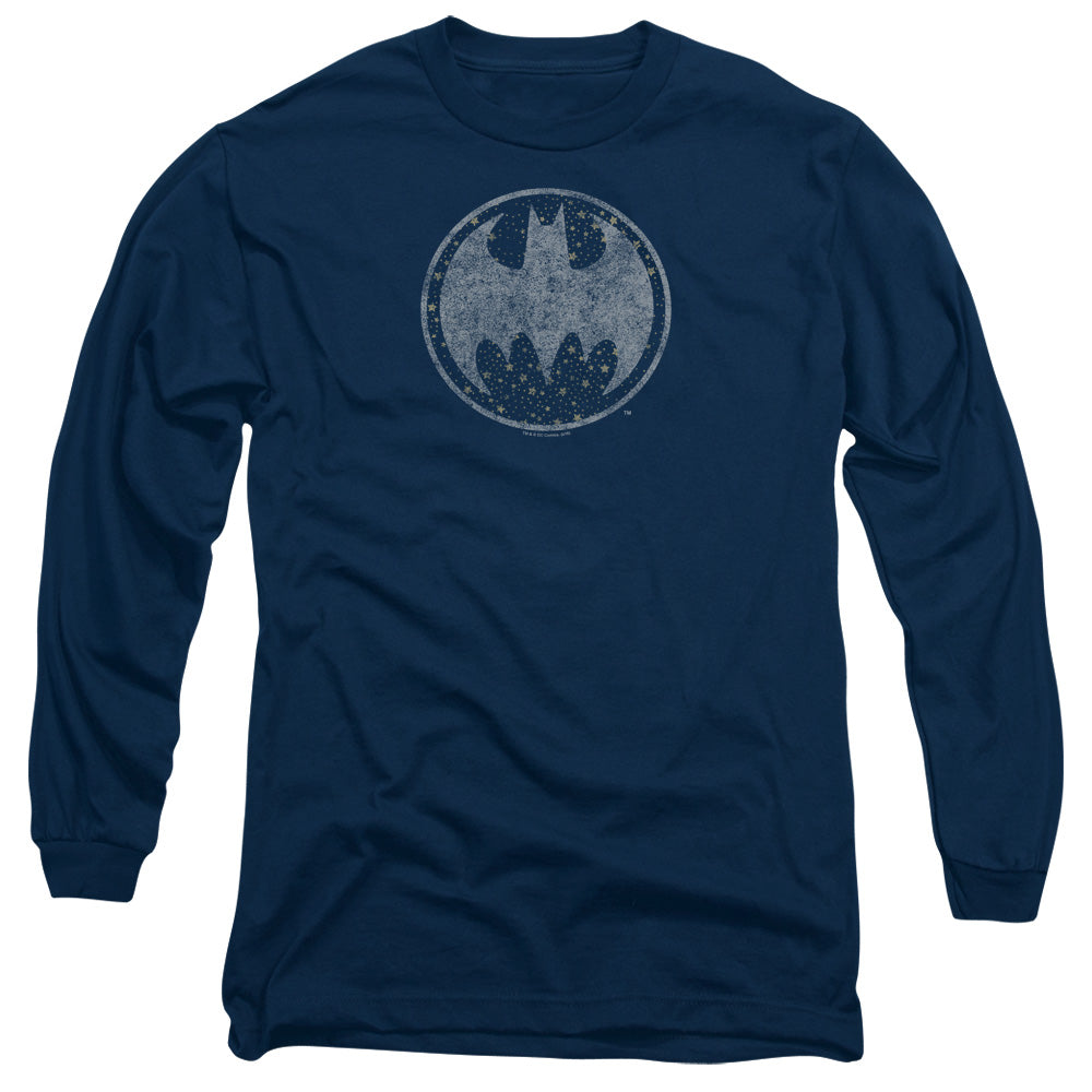 BATMAN/STARRY NIGHT SHIELD - L/S ADULT 18/1 - NAVY