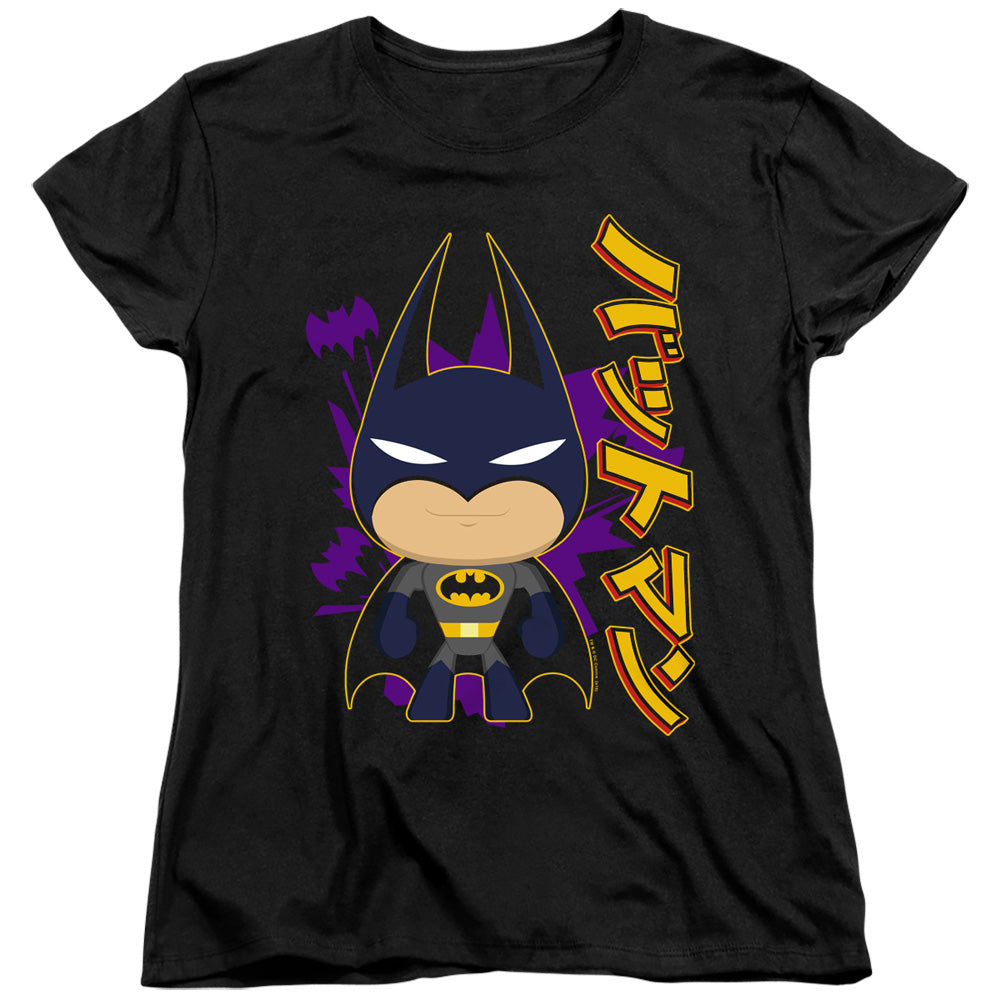 BATMAN/CUTE KANJI - S/S WOMENS TEE - BLACK