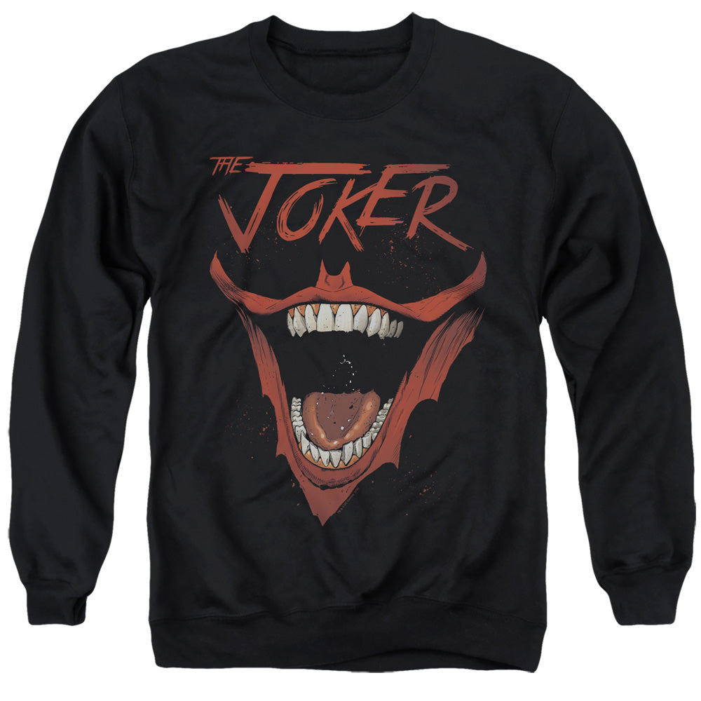 BATMAN/JOKER BAT LAUGH - ADULT CREWNECK SWEATSHIRT - BLACK