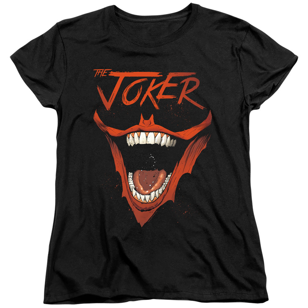 BATMAN/JOKER BAT LAUGH - S/S WOMENS TEE - BLACK