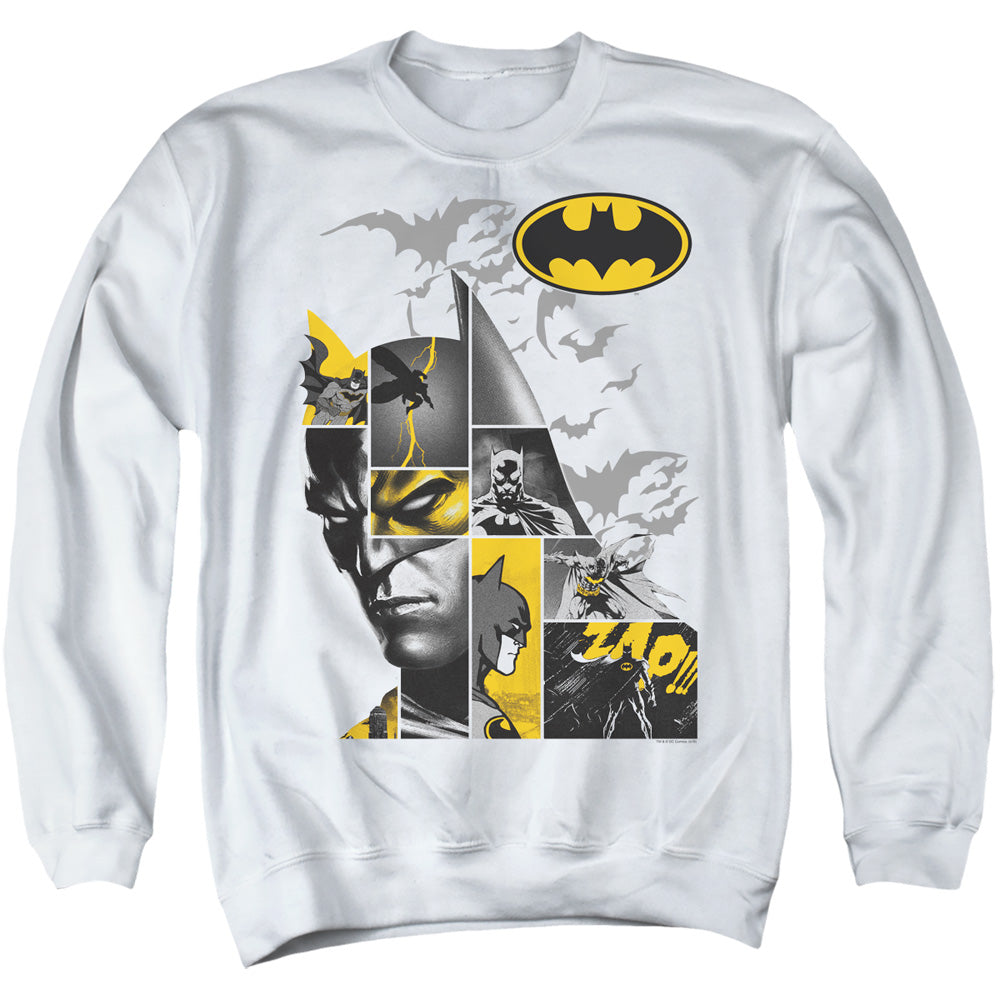 BATMAN/LONG LIVE - ADULT CREWNECK SWEATSHIRT - WHITE