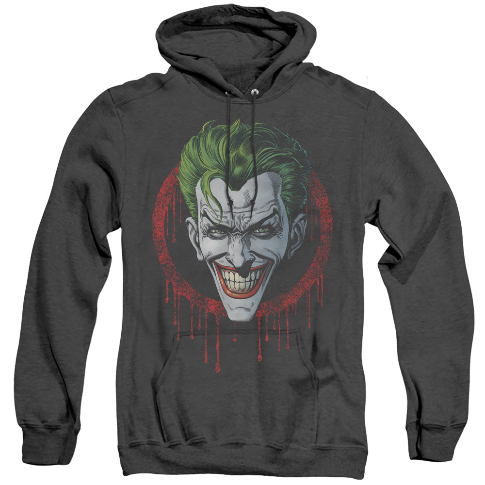 BATMAN/JOKER DRIP - ADULT HEATHER HOODIE - BLACK