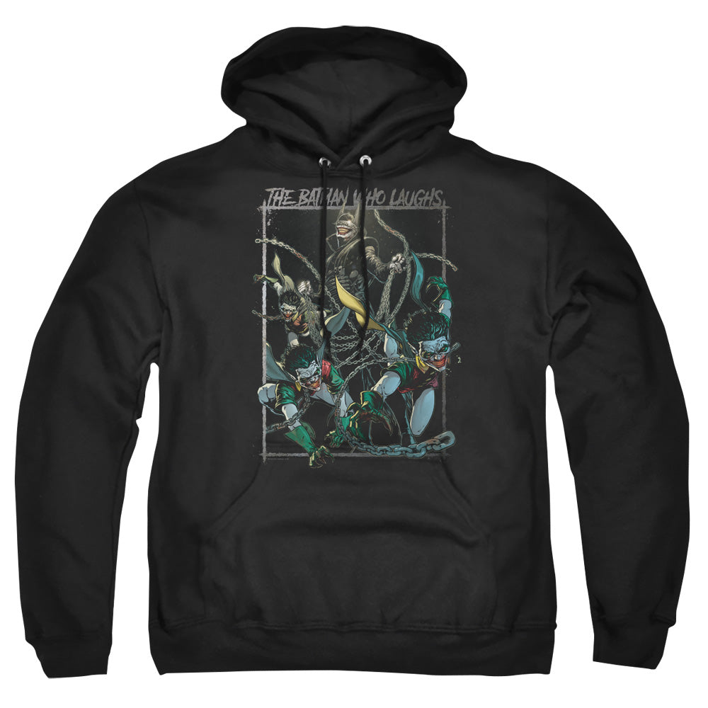 BATMAN/BATMAN WHO LAUGHS - ADULT PULLOVER HOODIE - BLACK