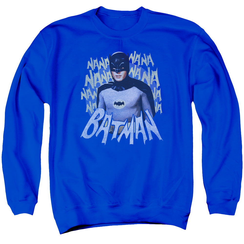 BATMAN CLASSIC TV/THEME SONG - ADULT CREWNECK SWEATSHIRT - ROYAL BLUE