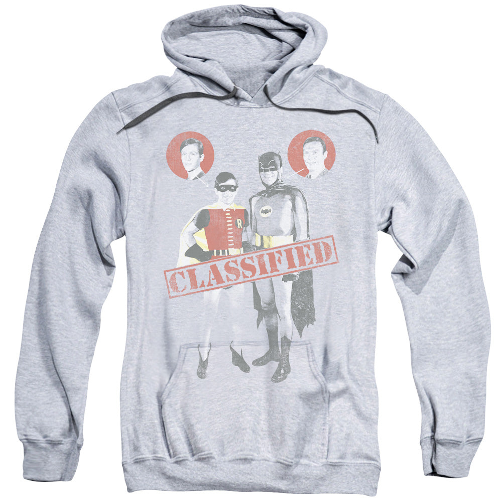 BATMAN CLASSIC TV/CLASSIFIED - ADULT PULLOVER HOODIE - ATHLETIC HEATHER