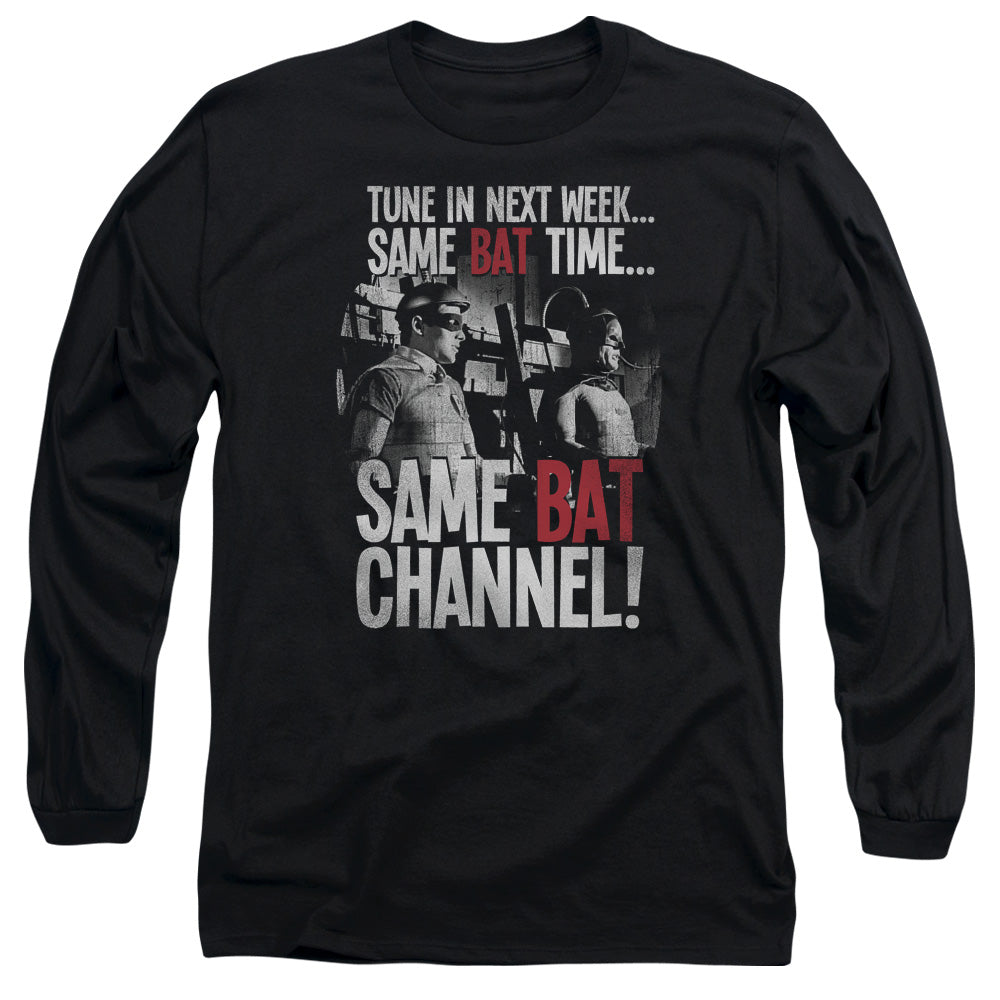 BATMAN CLASSIC TV/BAT CHANNEL -  L/S ADULT 18/1  - BLACK