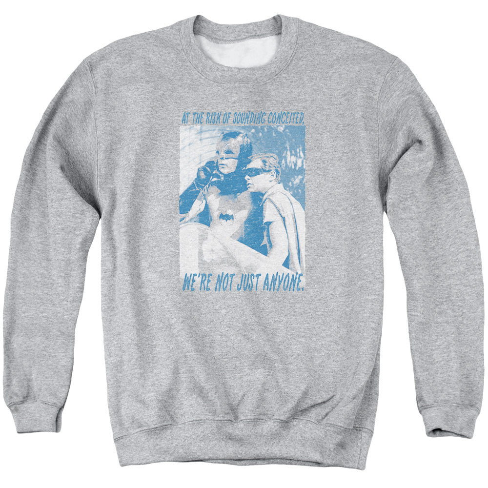 BATMAN CLASSIC TV/BOOGIE NIGHTS - ADULT CREWNECK SWEATSHIRT - ATHLETIC HEATHER