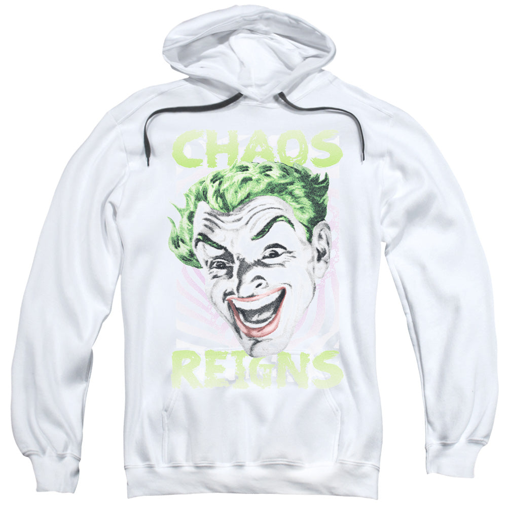 BATMAN CLASSIC TV/CHAOS REIGNS - ADULT PULLOVER HOODIE - WHITE