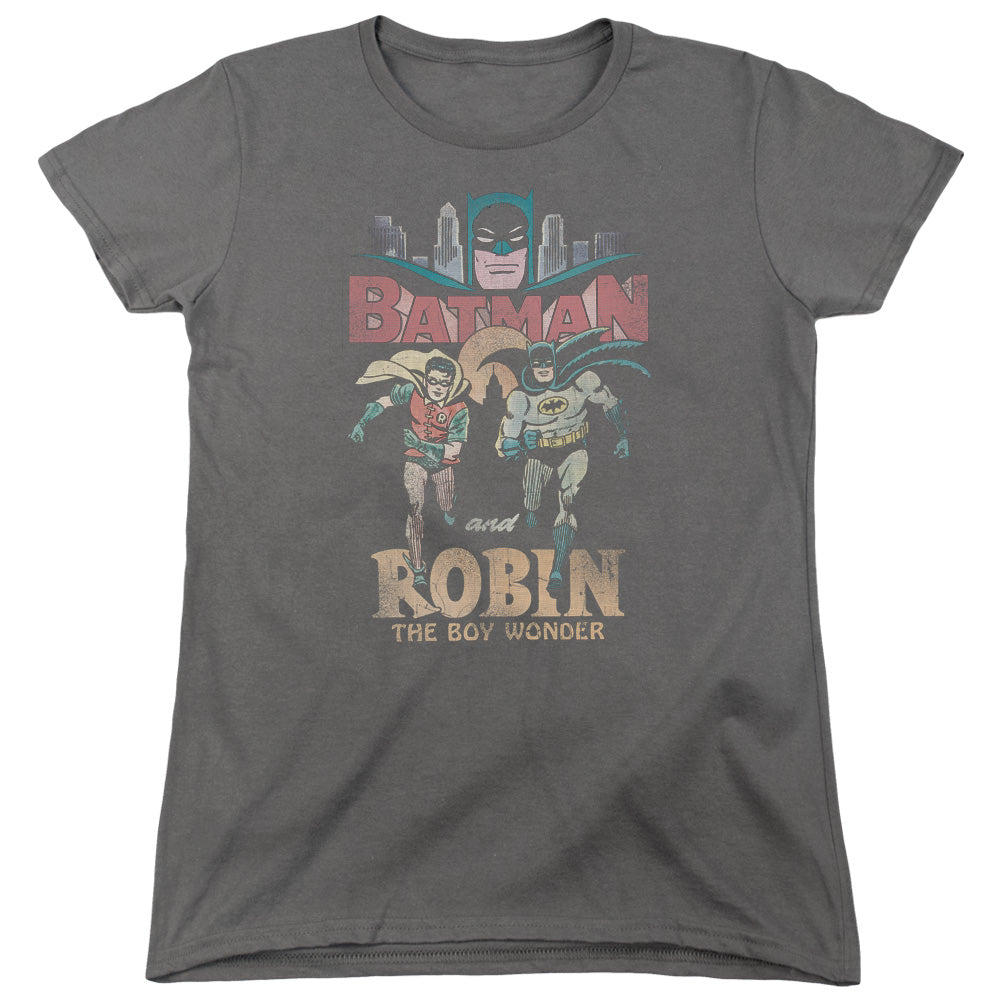 BATMAN CLASSIC TV/CLASSIC DUO - S/S WOMENS TEE - CHARCOAL