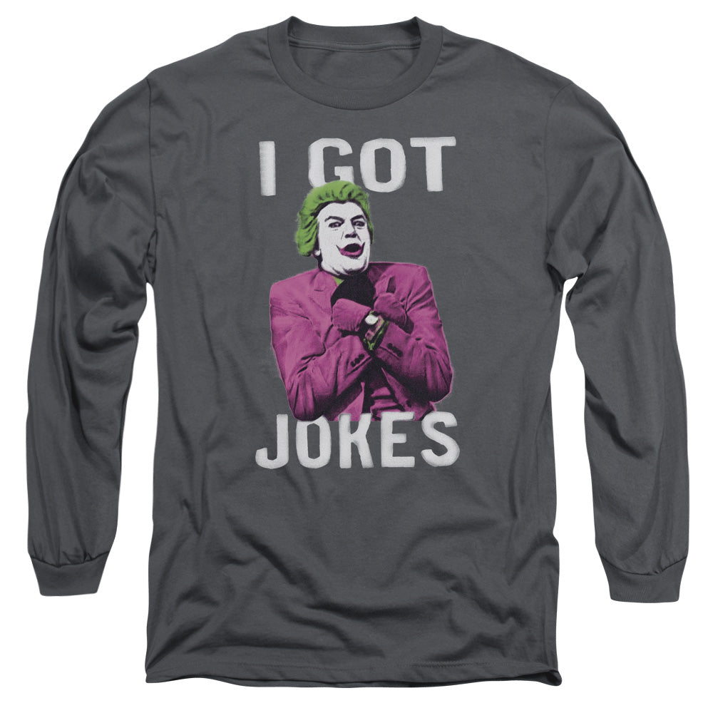 BATMAN CLASSIC TV/GOT JOKES -  L/S ADULT 18/1  - CHARCOAL